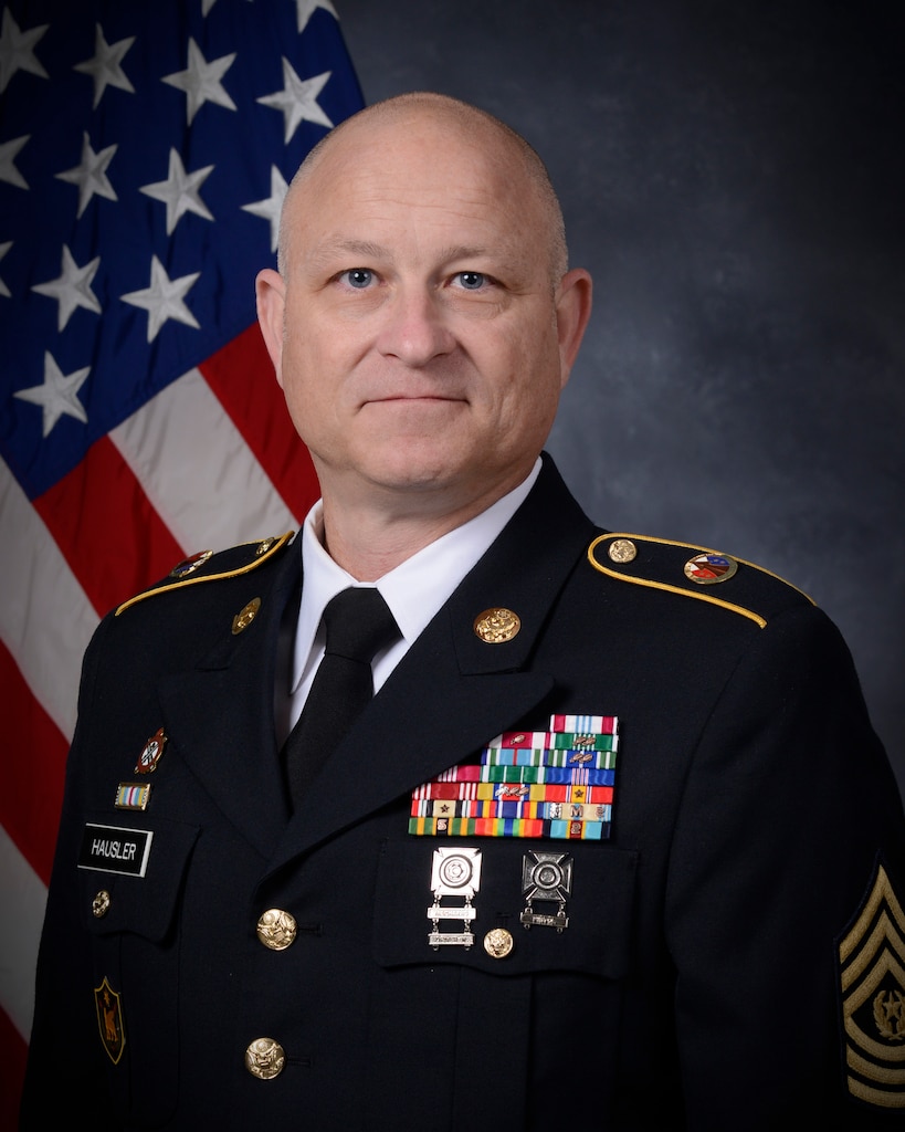 Command Sgt. Maj.  David Hausler is the senior enlisted advisor for the Army Reserve Sustainment Command