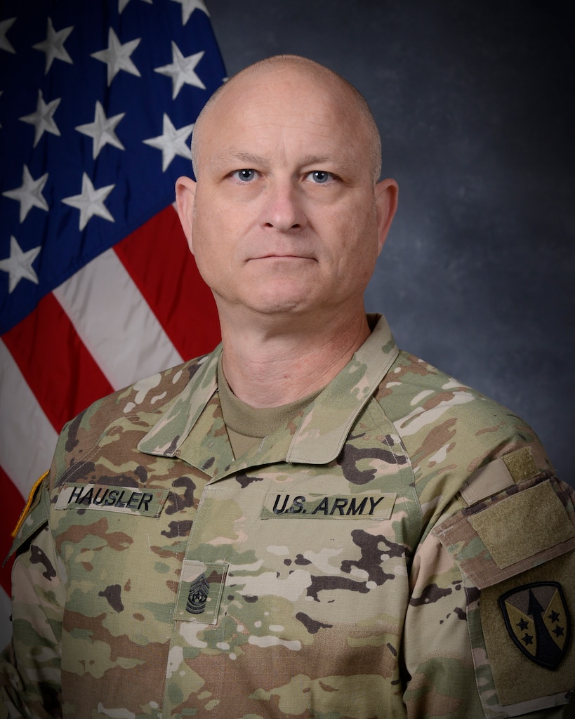 Command Sgt. Maj.  David Hausler is the senior enlisted advisor for the Army Reserve Sustainment Command