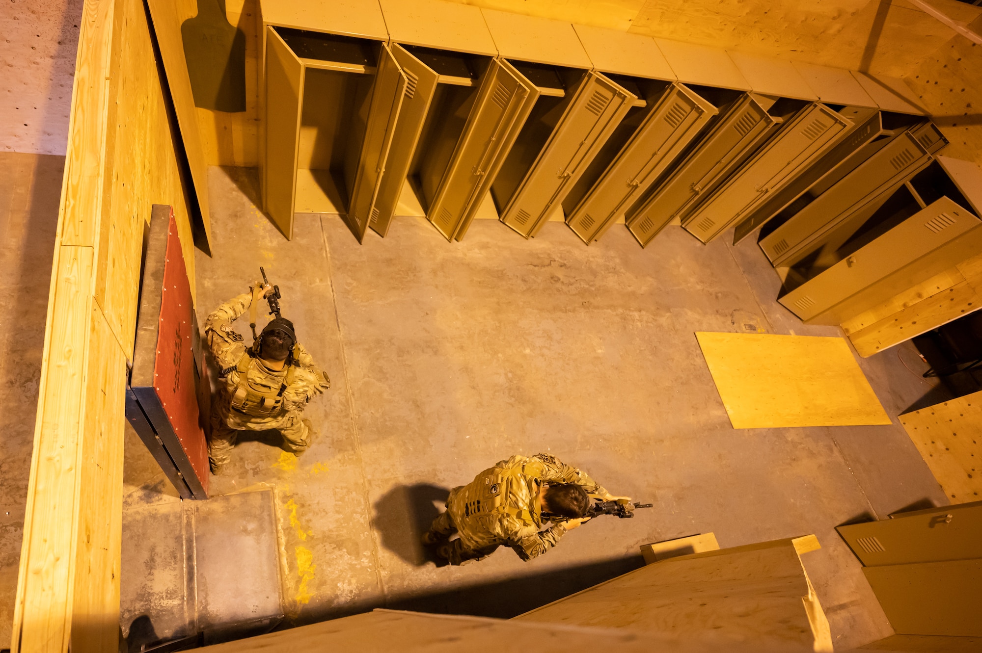 Members of the 341st Missile Security Operations Squadron tactical response force practice clearing a room during training Aug. 18, 2022, at Malmstrom Air Force Base, Mont.