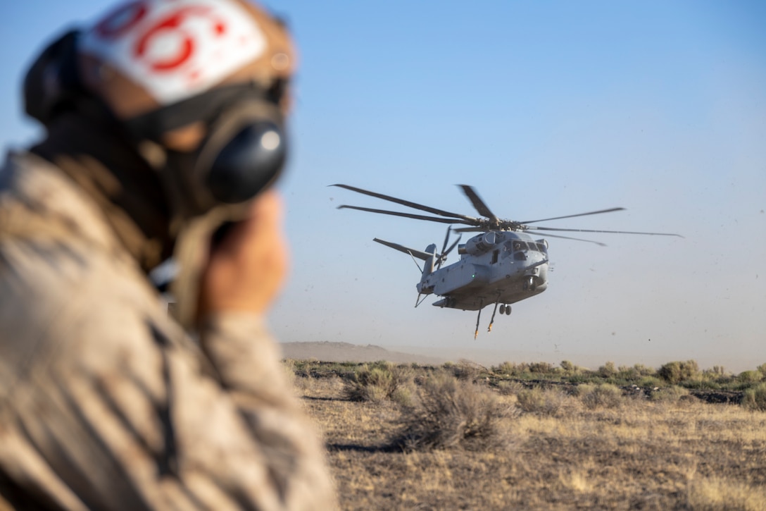 This was the first time the Marine Corps deployed the CH-53K King Stallion in an exercise. HMH-461 is a subordinate unit of 2nd Marine Aircraft Wing, the aviation combat element of II Marine Expeditionary Force. (U.S. Marine Corps photo by Cpl. Adam Henke)