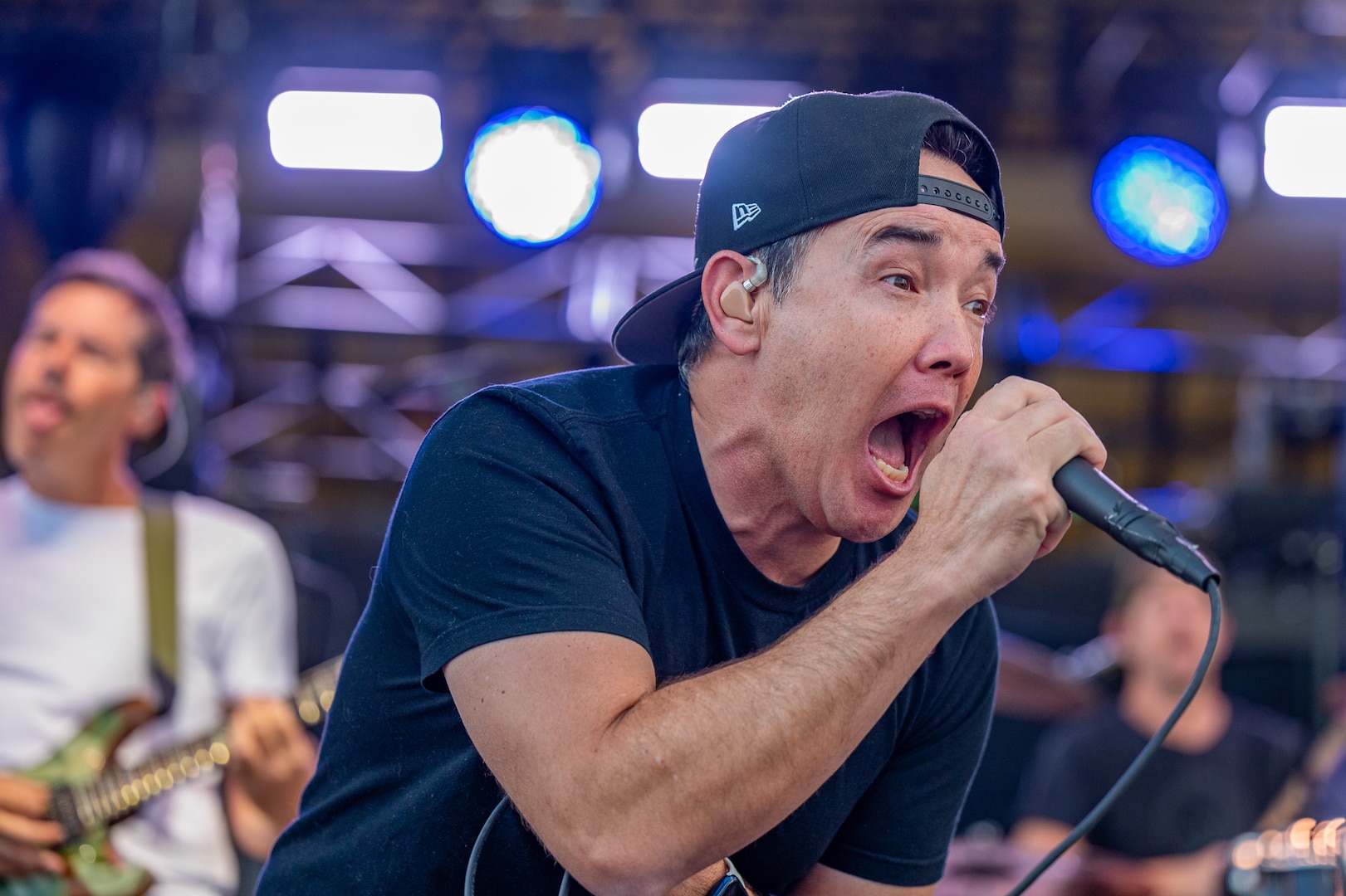 Doug Robb, lead vocalist for the rock band Hoobastank, performs at Rock Fest Aug. 20, 2022, at Malmstrom Air Force Base, Mont.