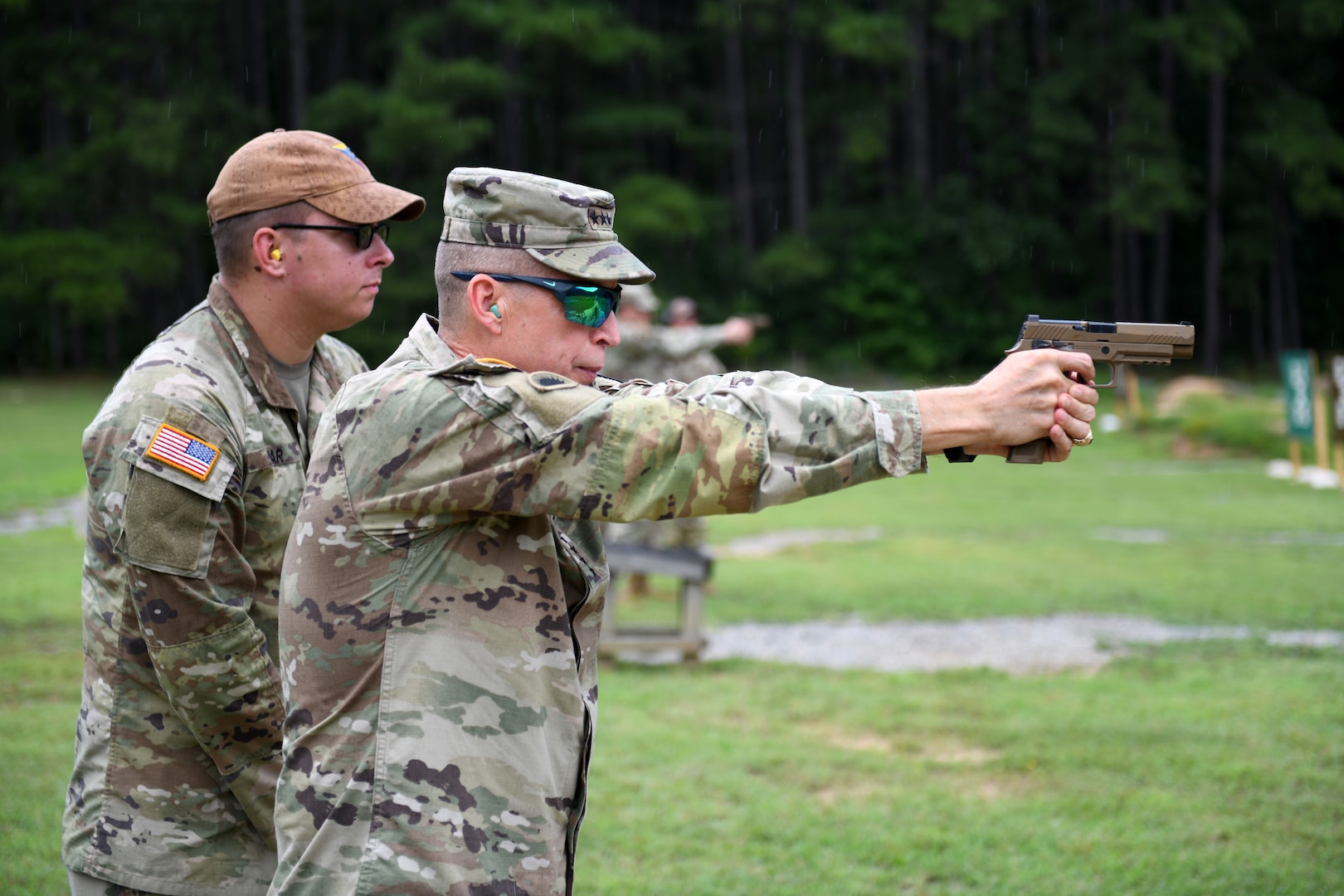 Gen. Daniel Hokanson, chief of the National Guard Bureau, completed a weapons qualification course for the M17 pistol and M4 carbine at Fort Pickett Maneuver Training Center in Blackstone, Virginia, Aug. 1, 2022. Hokanson experienced firsthand the latest individual weapons qualification standards expected of all Soldiers in the National Guard while demonstrating his proficiency in marksmanship—a basic and essential Soldier skill.