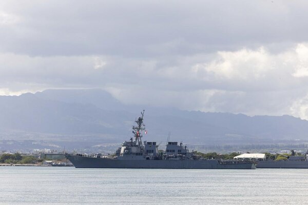 USS Fitzgerald Departs Pearl Harbor