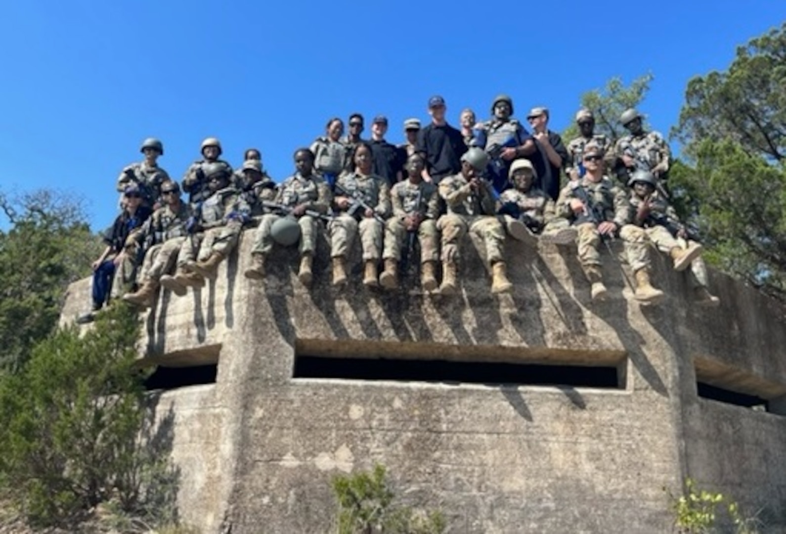 In a first for the Medical Education and Training Campus’ (METC) Pharmacy Technician program, thirty-one Army, Air Force and Coast Guard students jointly conducted a three-day, field training exercise on JBSA-Camp Bullis, Texas July 12-15.