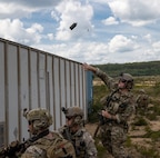 Operators from the 20th Special Forces Group conduct an aerial assault mission during a training exercise near Chester Township, Michigan, on August 6, 2022.