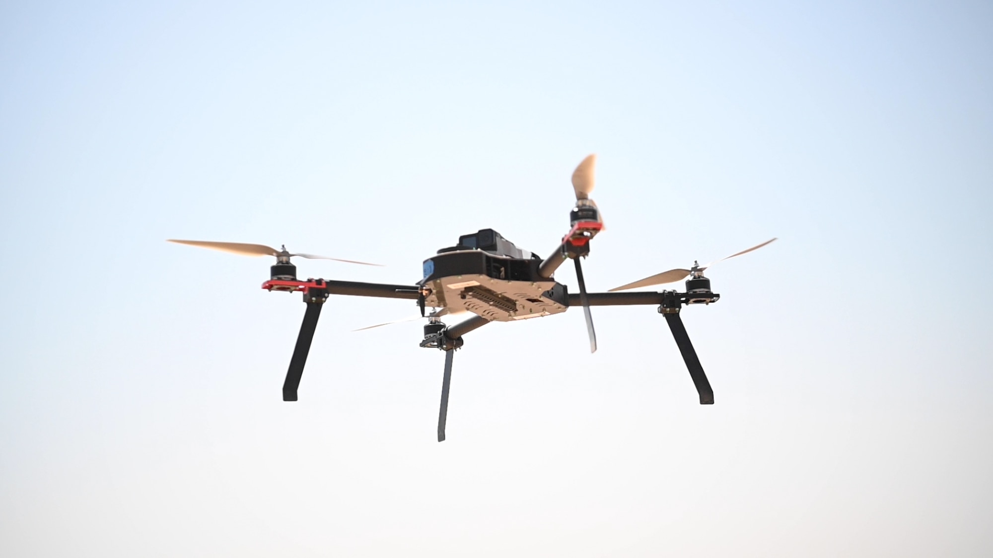332d Expeditionary Security Forces Squadron fly small Unmanned Aerial Systems (sUAS) at an undisclosed location in Southwest Asia August 16, 2022. Unmanned Aerial Vehicles (UAV) roles have expanded to include intelligence gathering, electronic attack, drone strikes, suppression or destruction of enemy air defense network node or communication relay, combat search and rescue.