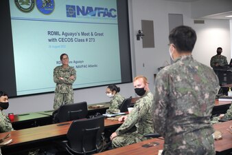 Rear Adm. Lore Aguayo visit to Port Hueneme, California.