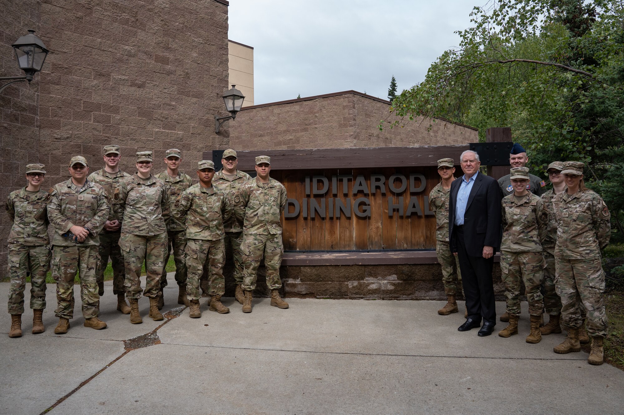 Photo of a group with SecAF