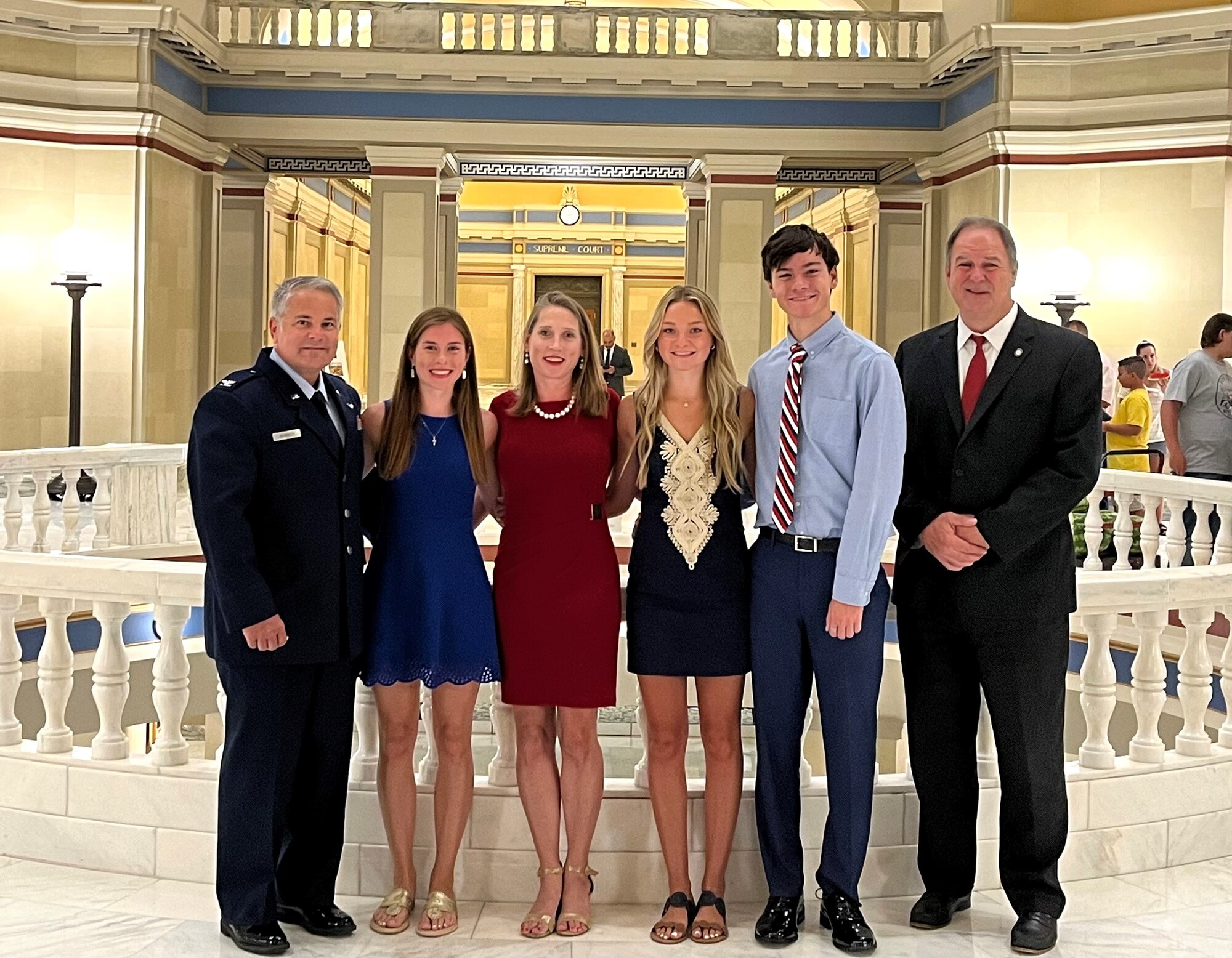 Photo of Newbold family and OK Rep Roberts