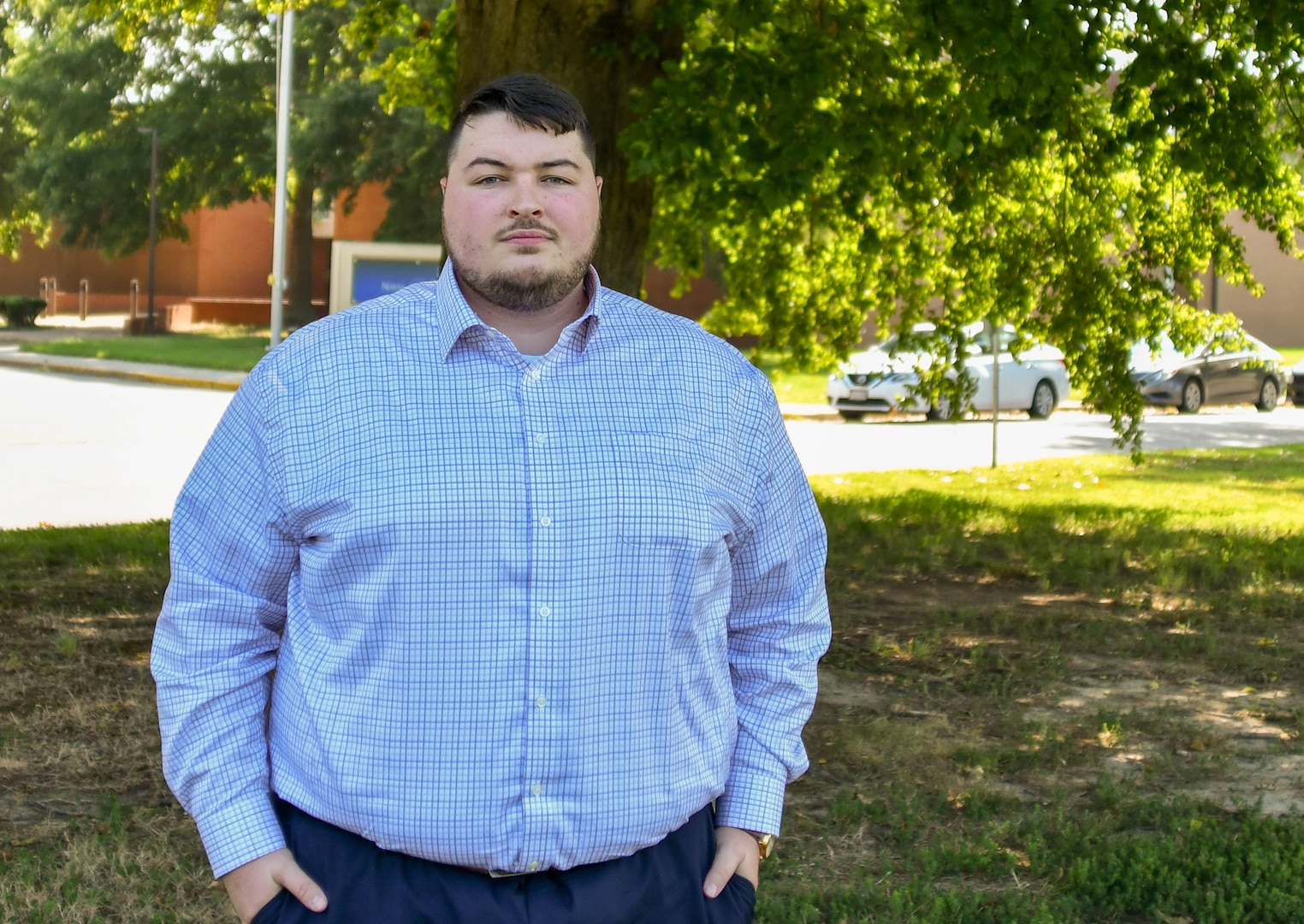 IMAGE: Naval Surface Warfare Center Dahlgren Division employee Thomas Shifflett has risen from an intern to the Topside Engineering – Digital Engineering Lead in the Electromagnetic and Sensor Systems Department in a little more than two years.