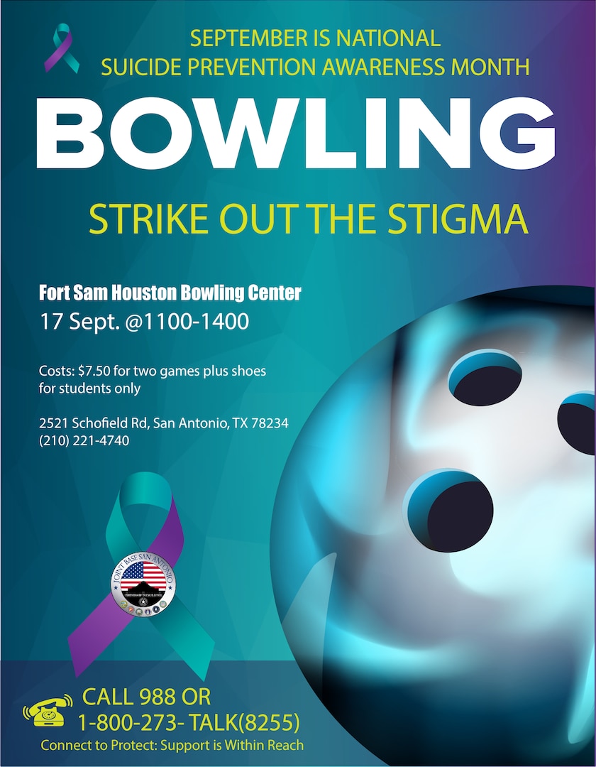 JBSA Suicide Prevention Month Bowling Flyer