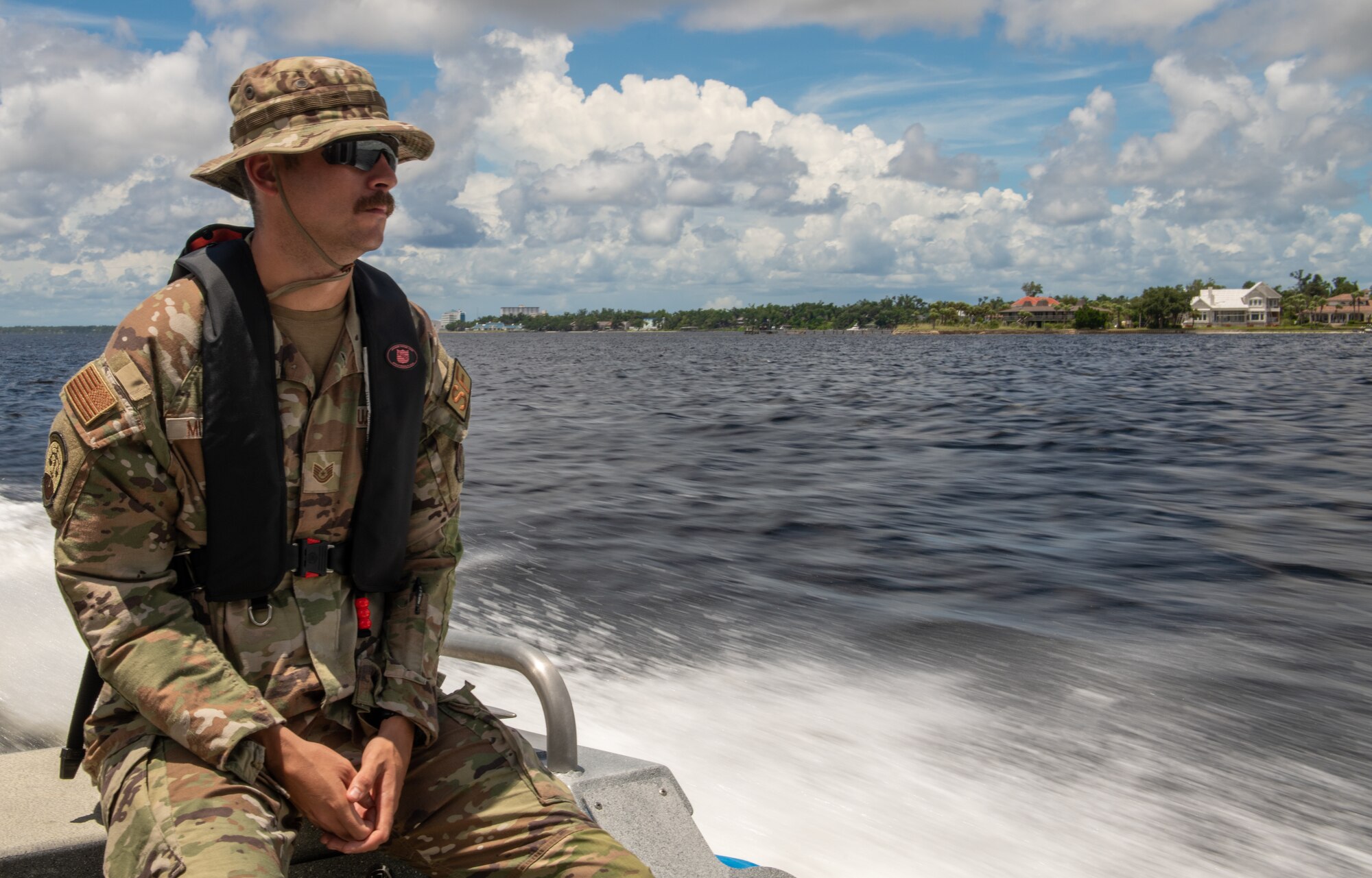 Marine patrolman during training