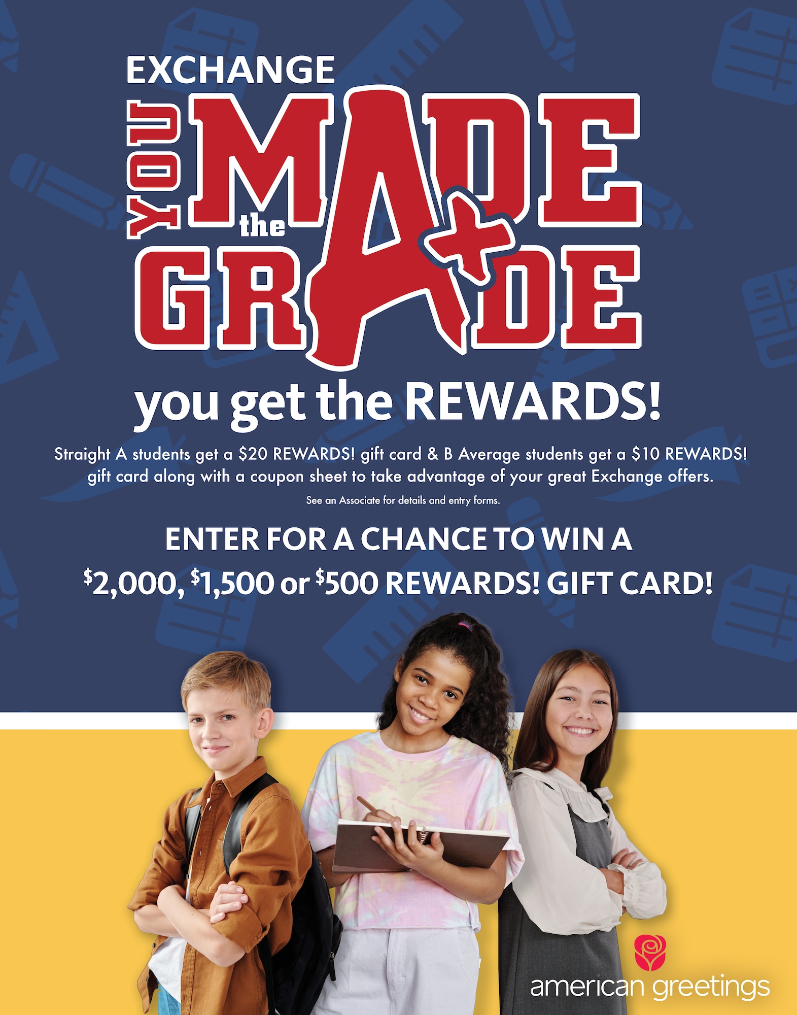 The Edwards Exchange is kicking off its 22nd year of You Made the Grade, which rewards military students who maintain good grades. 