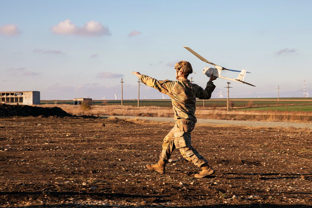 A soldier conducts raven initial qualification training.