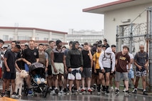 3rd Landing Support Battalion Marines Conduct Motivational Run