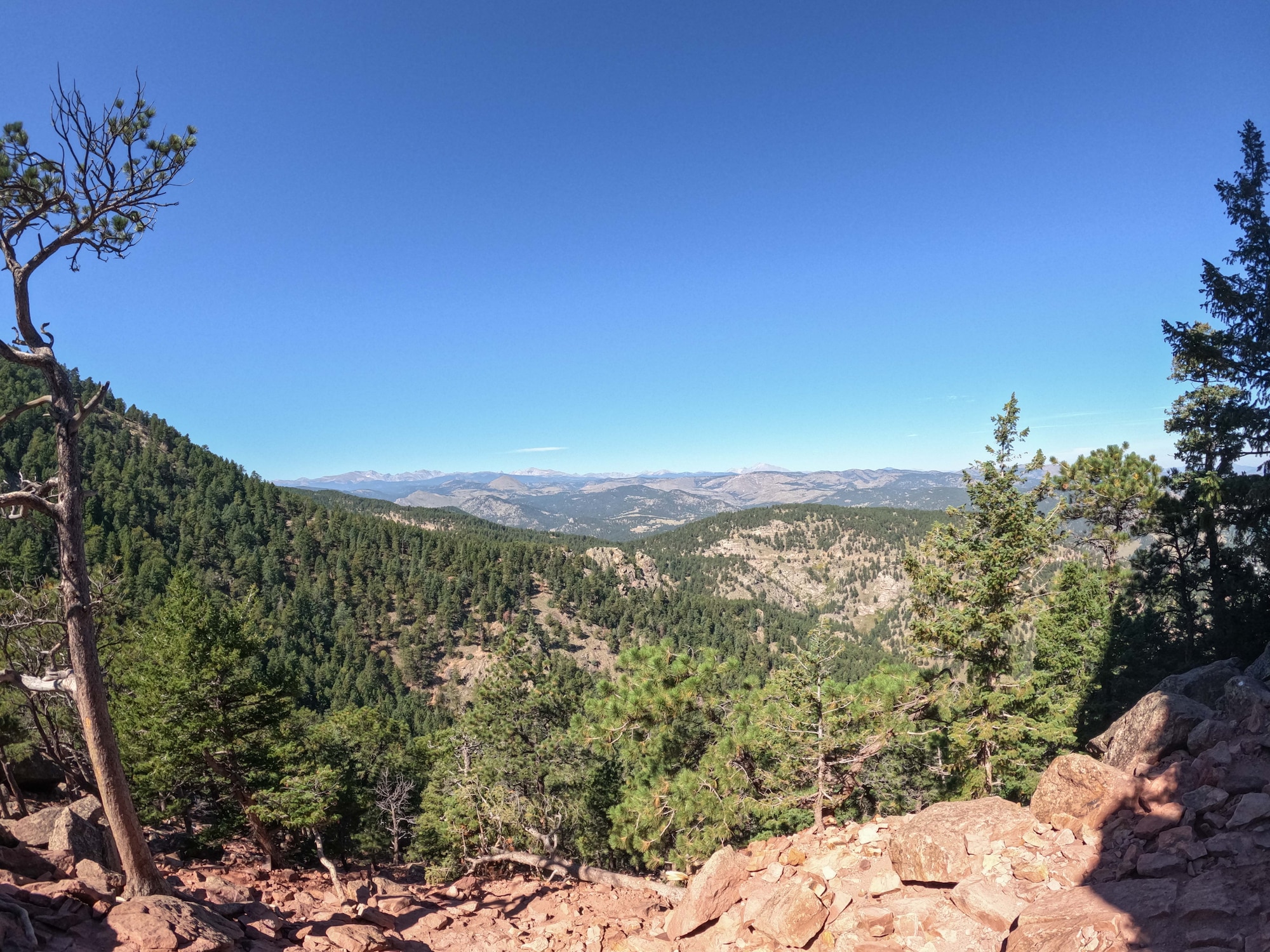 The Boulder Flatirons hiking trail