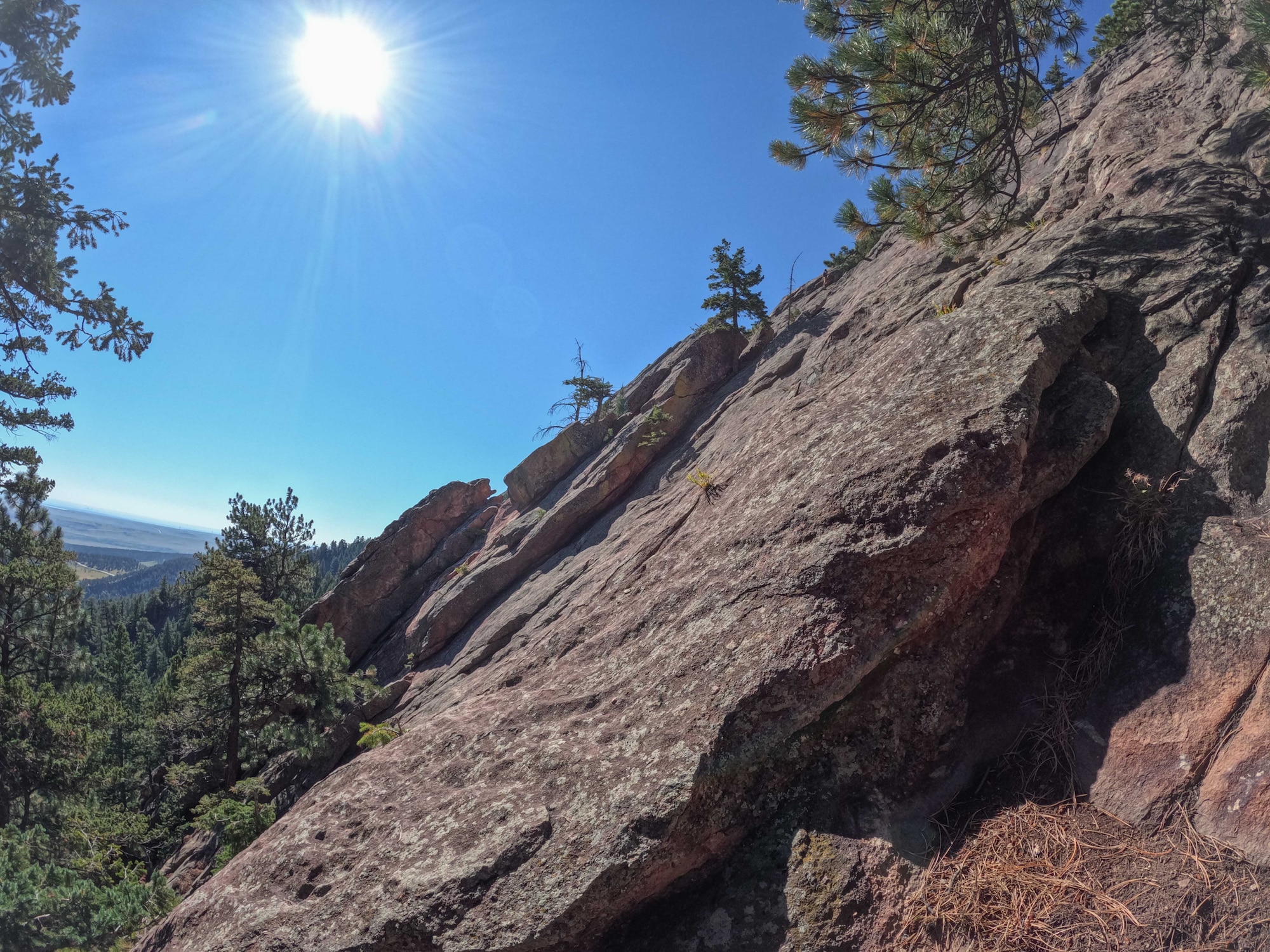 The Boulder Flatirons hiking trail