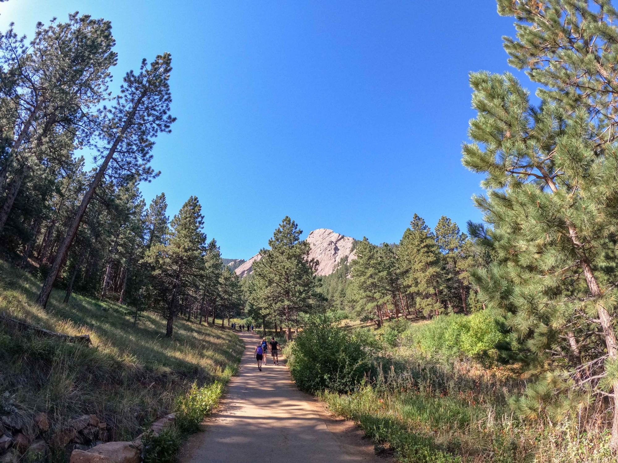 The Boulder Flatirons hiking trail