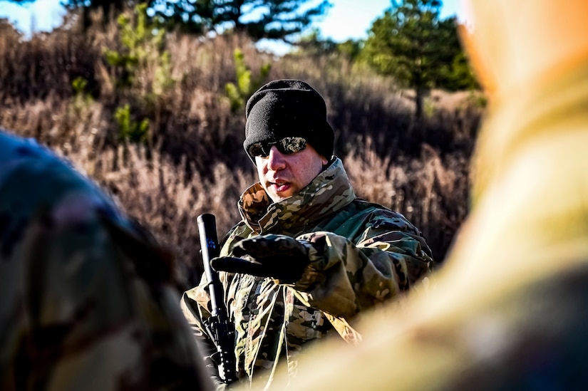 The U.S. Army 351st Psychological Operations Company conducts Urban Operations training at Joint Base McGuire-Dix-Lakehurst, N.J. on Nov. 19, 2022. Training factors in U.O. include the presence of civilians and the complexity of urban terrain. Urban combat operations may be conducted to capitalize on strategic or tactical advantages associated with the possession or the control of a particular urban area or to deny these advantages to the enemy.