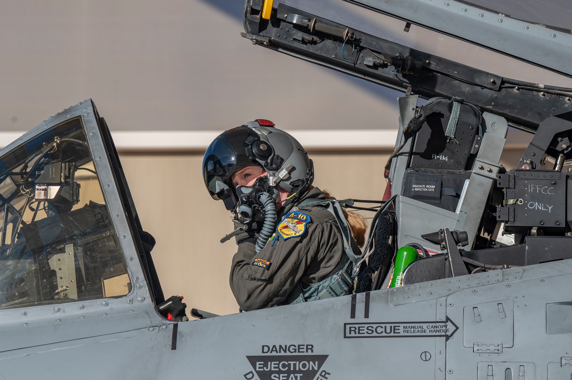 This is a picture of an A-10 preparing to take off.