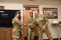 Colonel Phillip Brown, commander of Joint Task Force-Bravo recently recognized two of our soldiers for their efforts in the support of the United States Naval Ship Comfort here in Honduras.