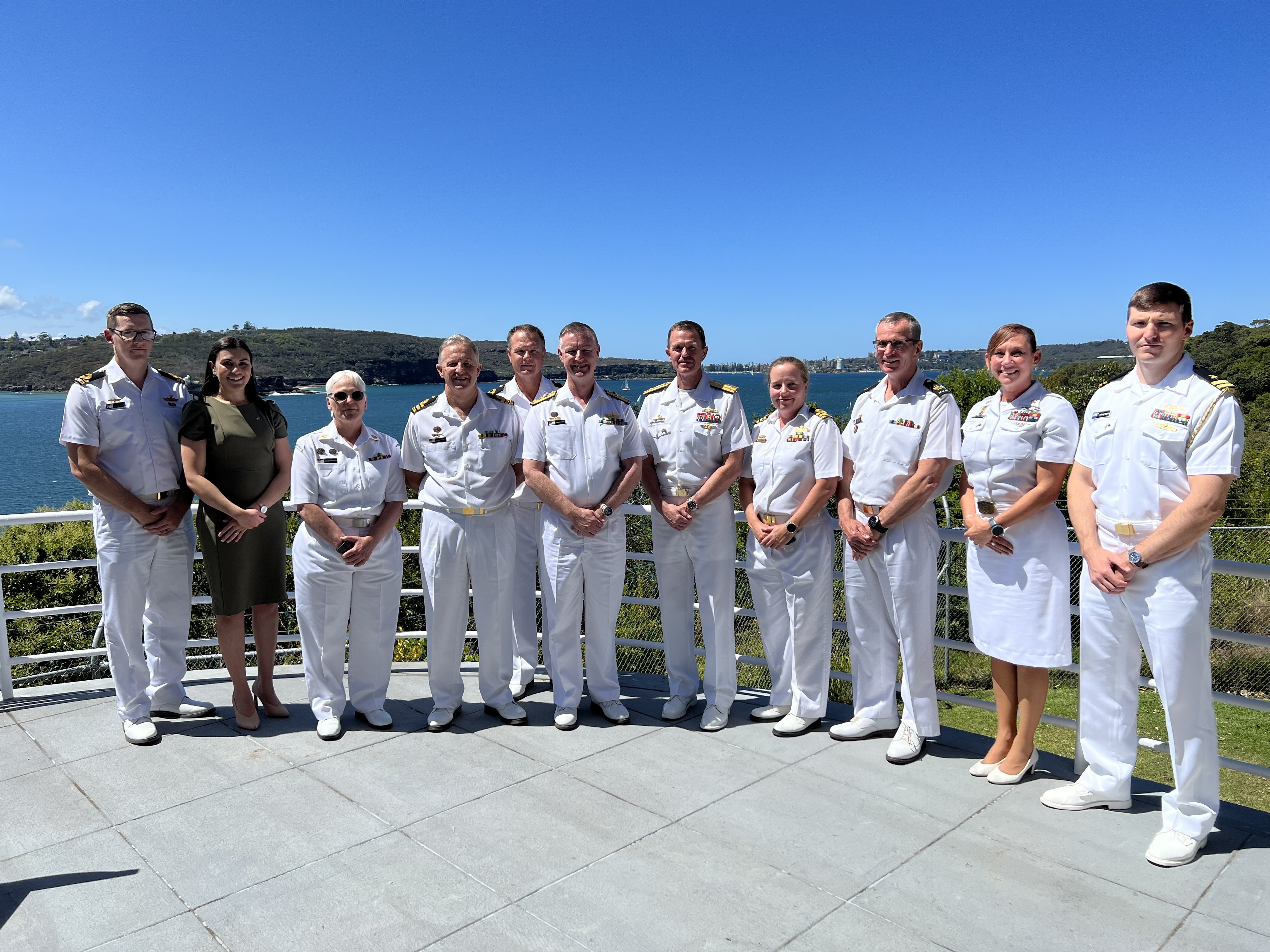 Rear Adm. Ron Piret, Commander, Naval Meteorology and Oceanography Command, visited HMAS Penguin for a tour of Australian Navy Hydrography capabilities and missions during his visit to Australia during a scheduled visit to the region, Nov 7-11, 2022.