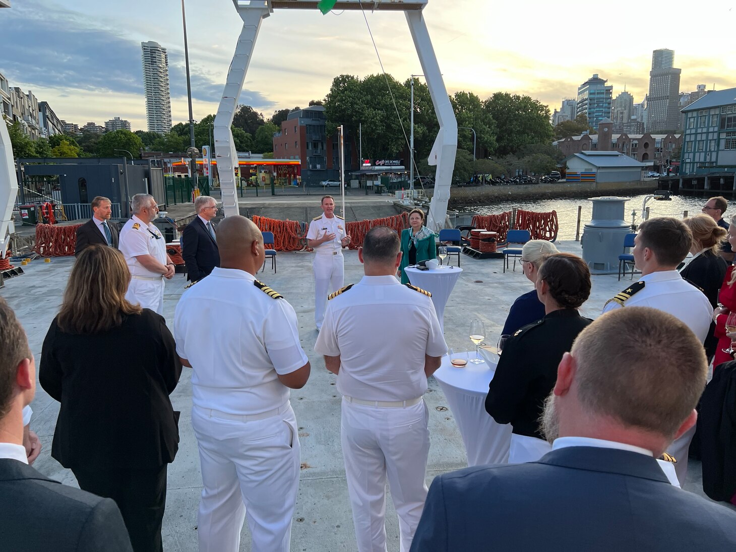 USNS Mary Sears was alongside in Sydney, Australia for a scheduled port visit and later on in the visit held a reception for members of the Australian Defence Organisation.