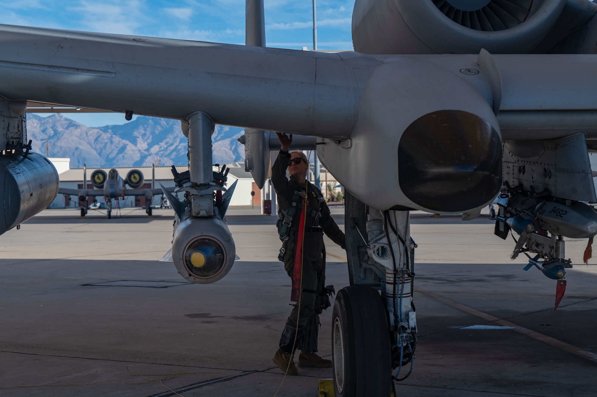 This is a picture of an A-10 preparing to take off.