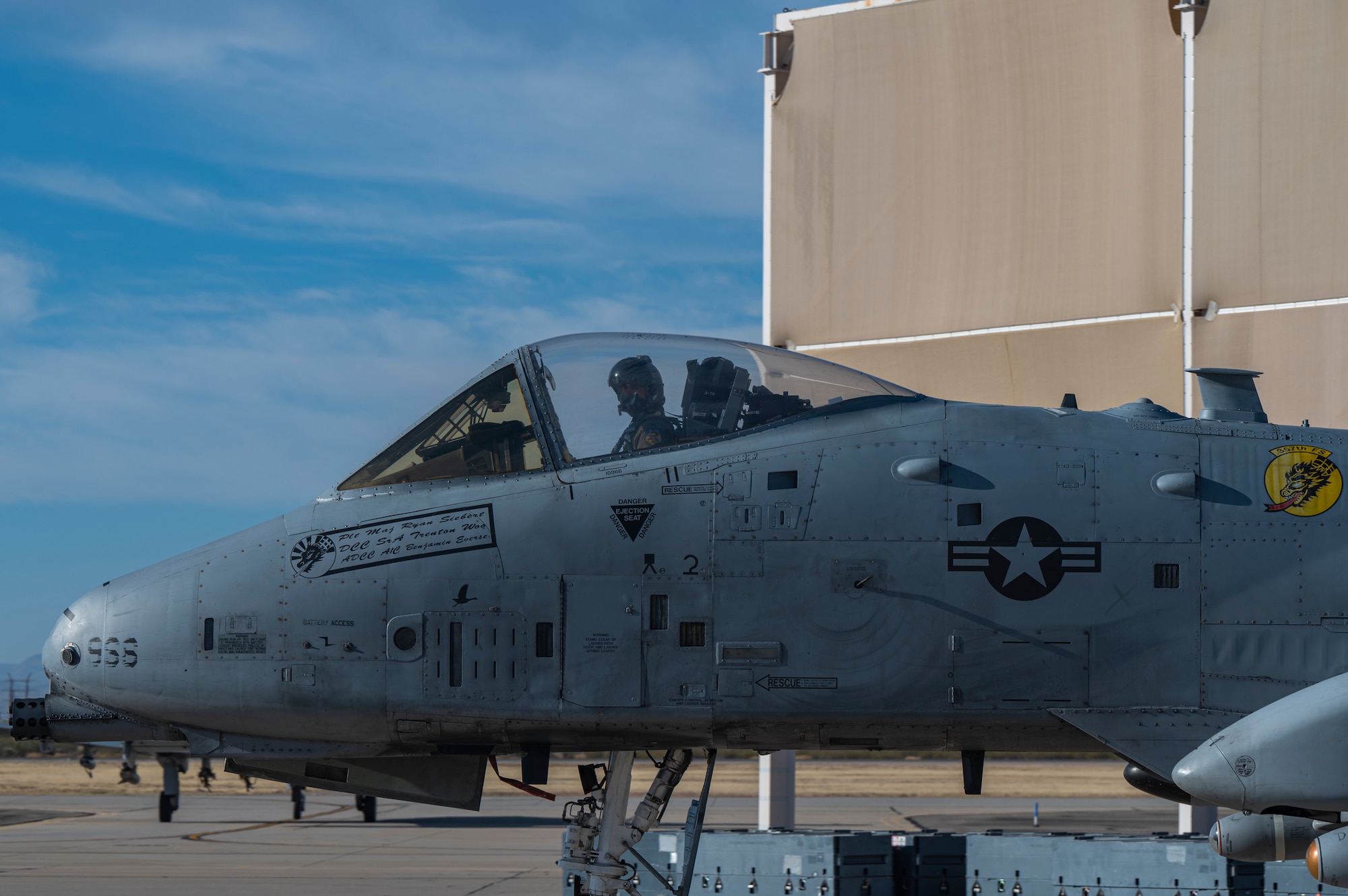 This is a picture of an A-10 preparing to take off.