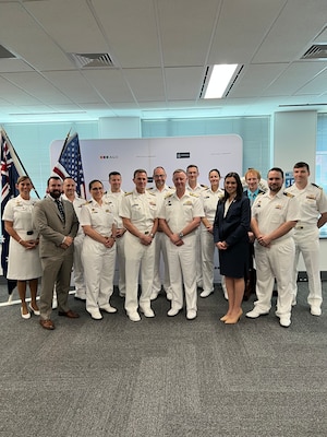 Rear Adm. Ron Piret, Commander, Naval Meteorology and Oceanography Command, visited Australia to meet with his counterparts from the Australian Geospatial-Intelligence Organisation (AGO) and Royal Australian Navy (RAN) during a scheduled visit to the region, Nov 7-11, 2022