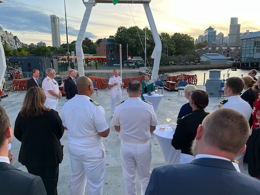 USNS Mary Sears was alongside in Sydney, Australia for a scheduled port visit and later on in the visit held a reception for members of the Australian Defence Organisation.