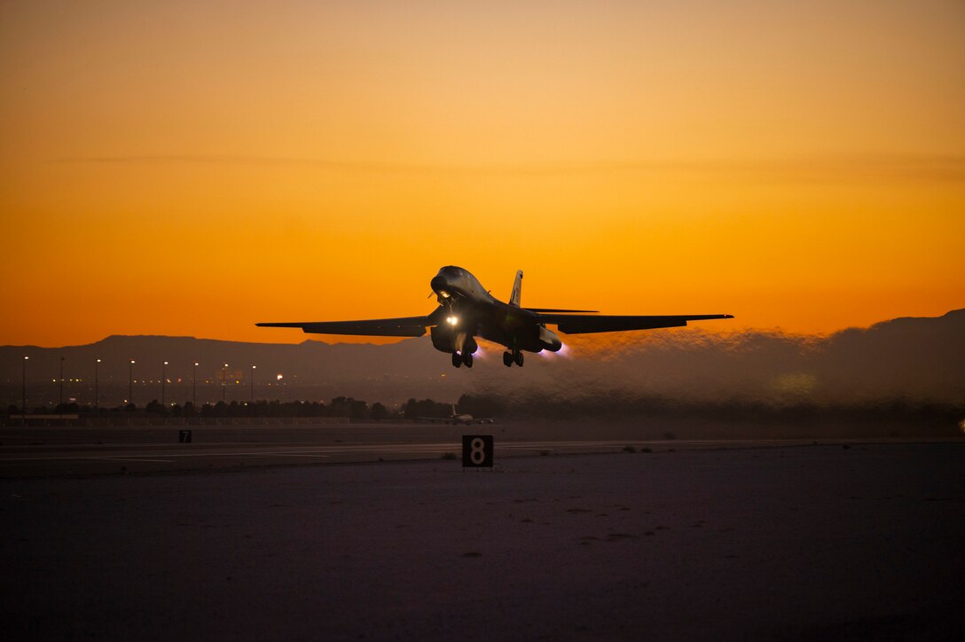 Sunset takeoff