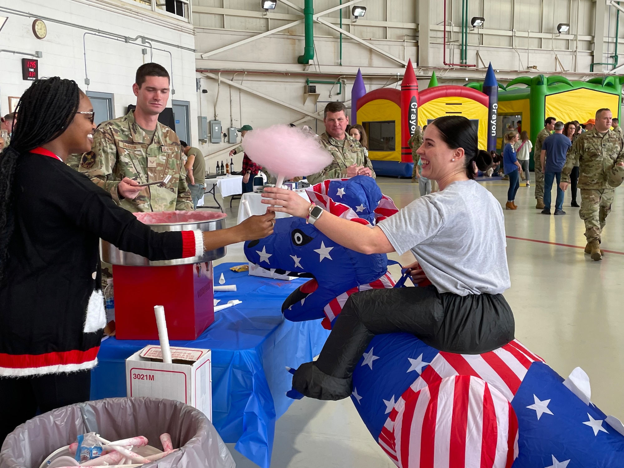 Members and their families join together to attend the Key Field Family Day.