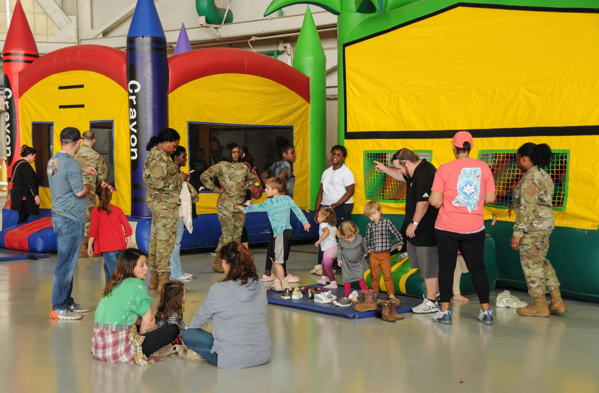 Members and their families join together to attend the Key Field Family Day.