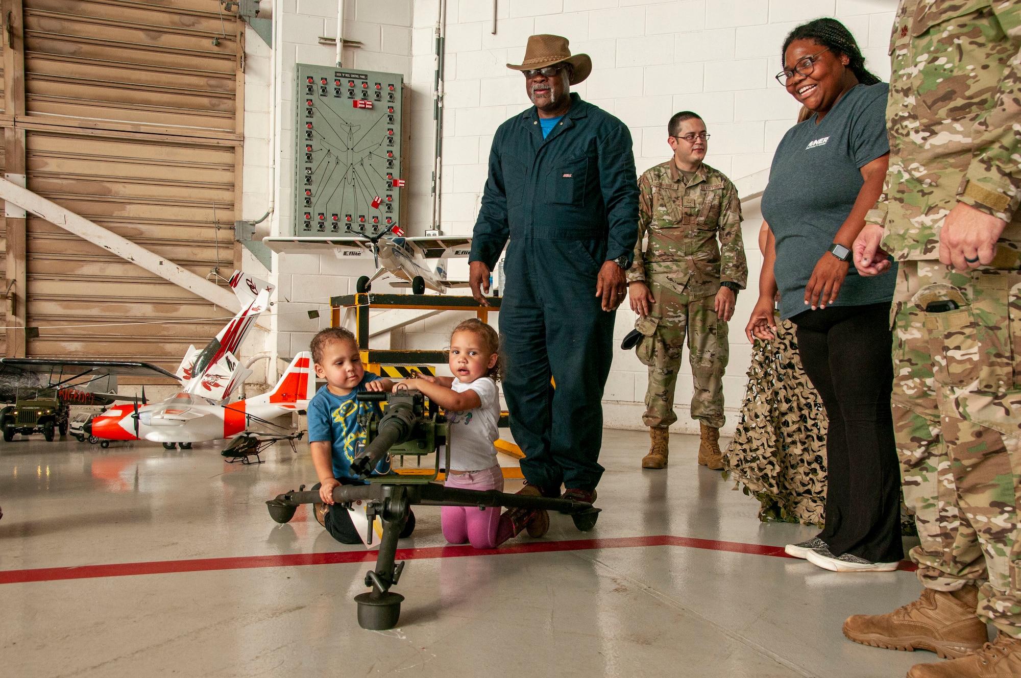 Members and their families join together to attend the Key Field Family Day.