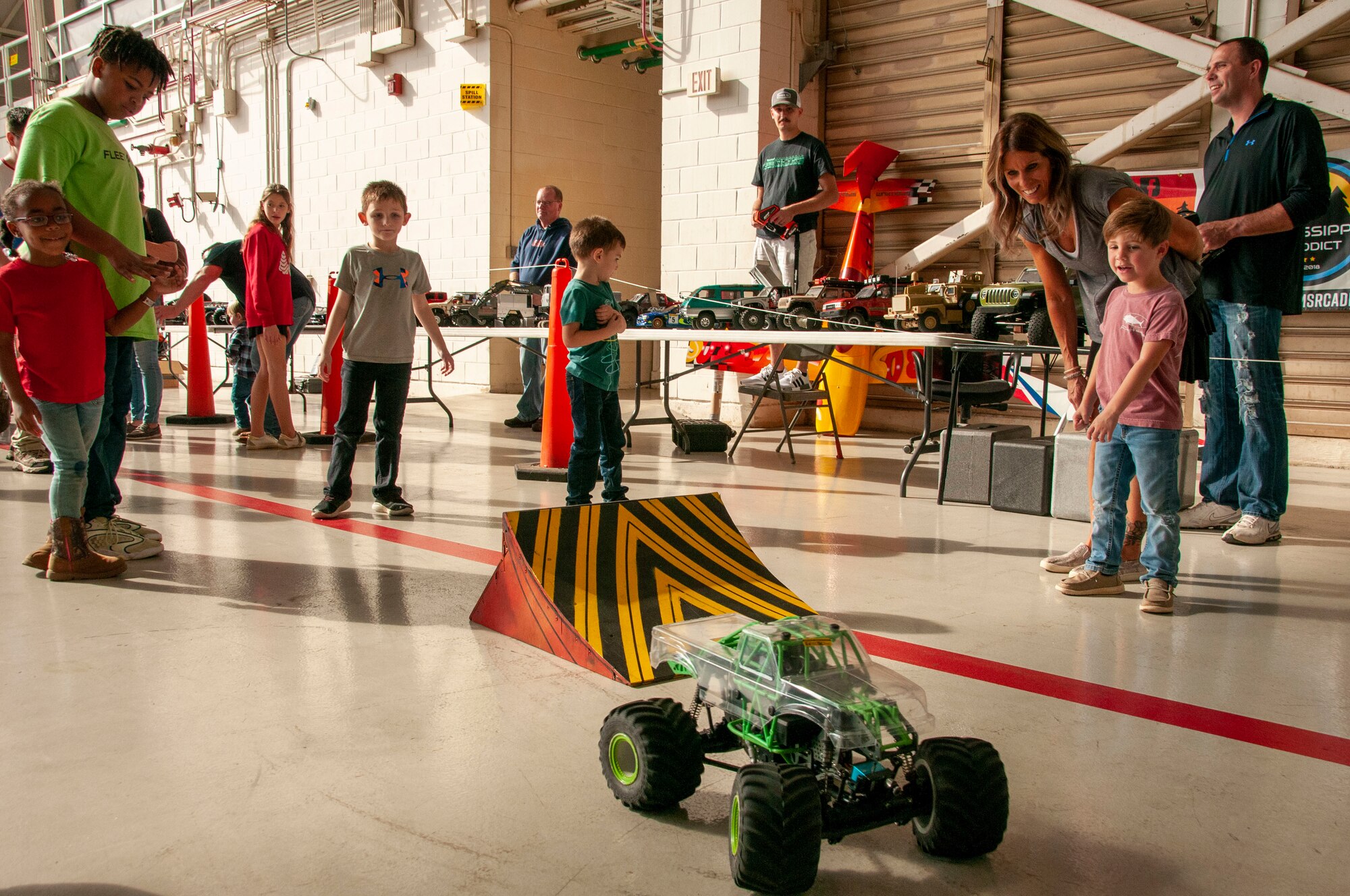 Members and their families join together to attend the Key Field Family Day.