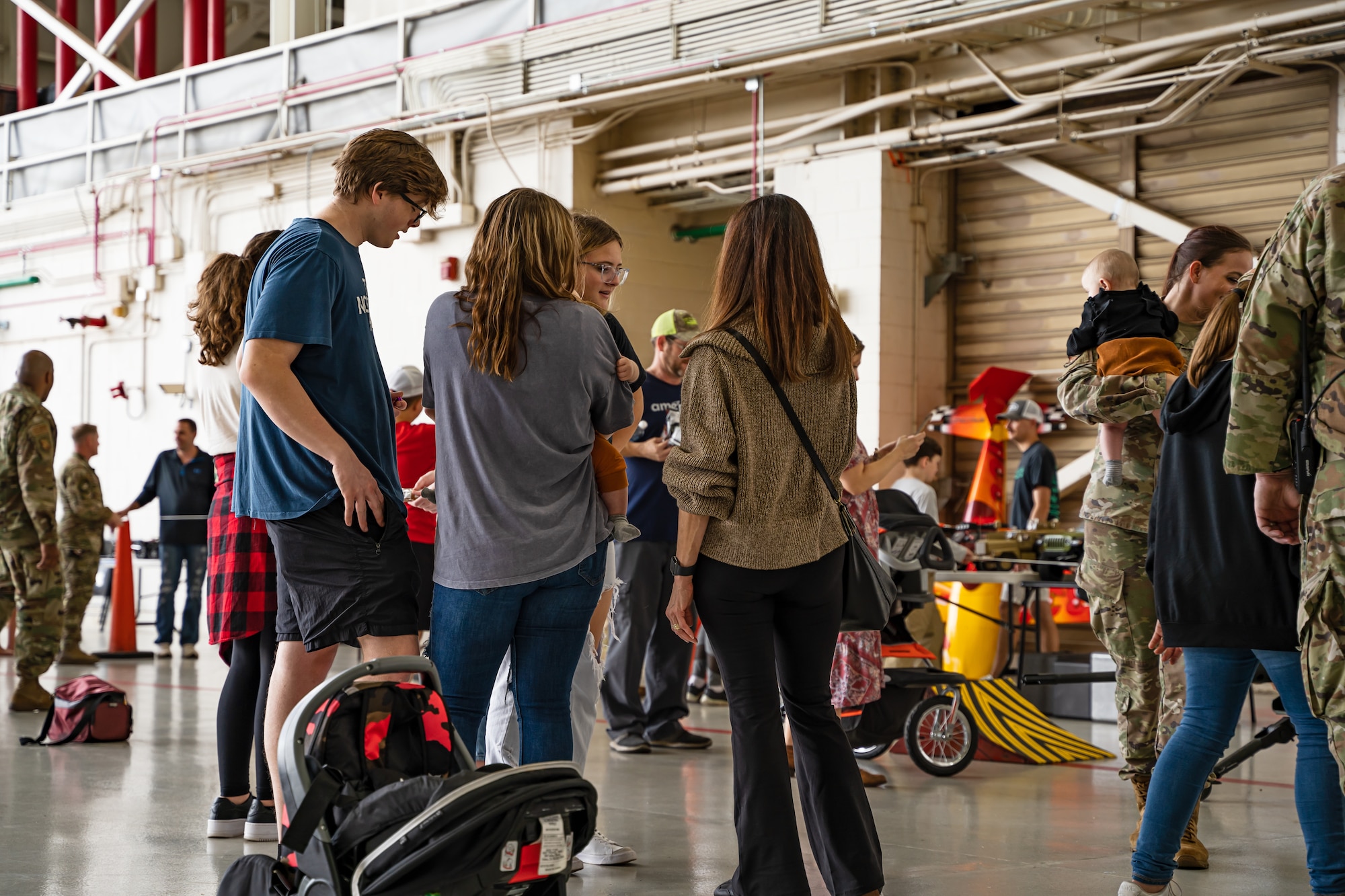 Members and their families join together to attend the Key Field Family Day.