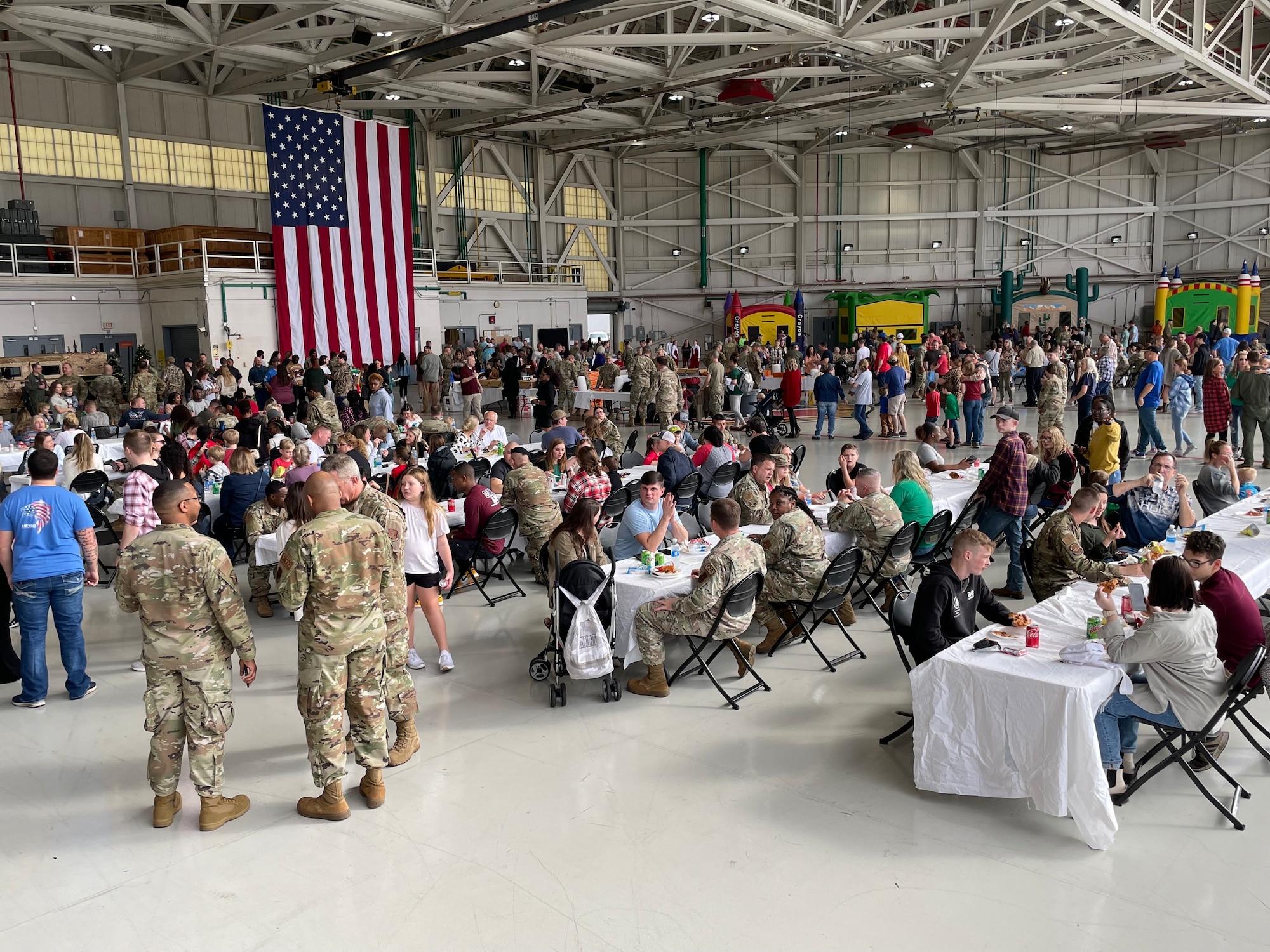 Members and their families join together to attend the Key Field Family Day.