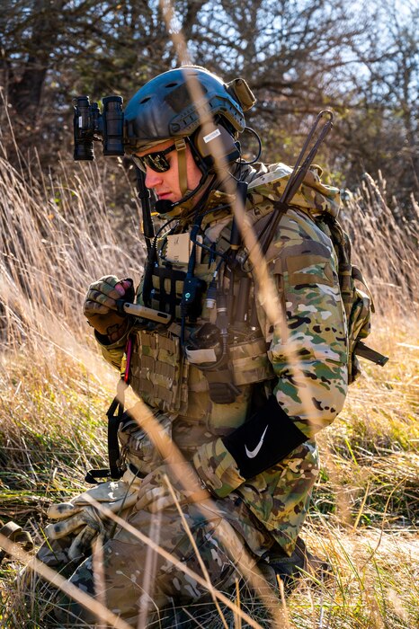 Airmen operating in the field.