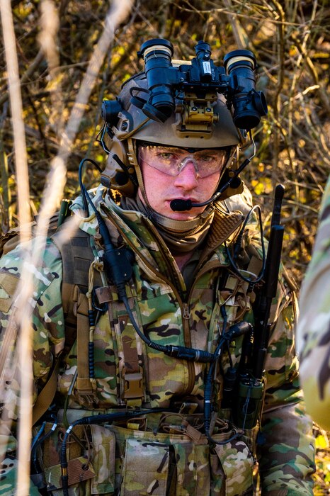 Airmen operating in the field.
