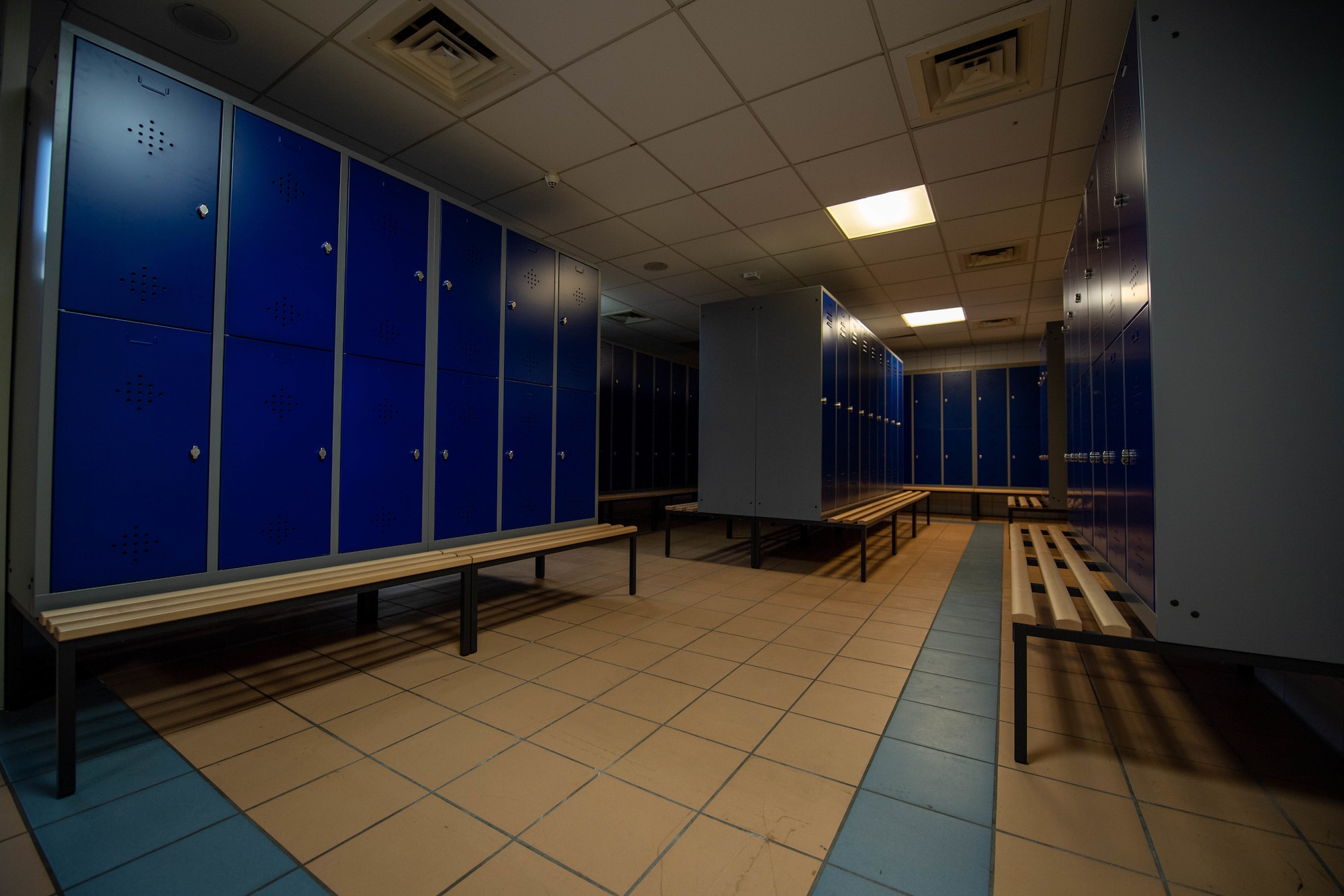 New lockers are ready for use at the Northside Fitness Center at Ramstein Air Base, Nov. 29, 2022.