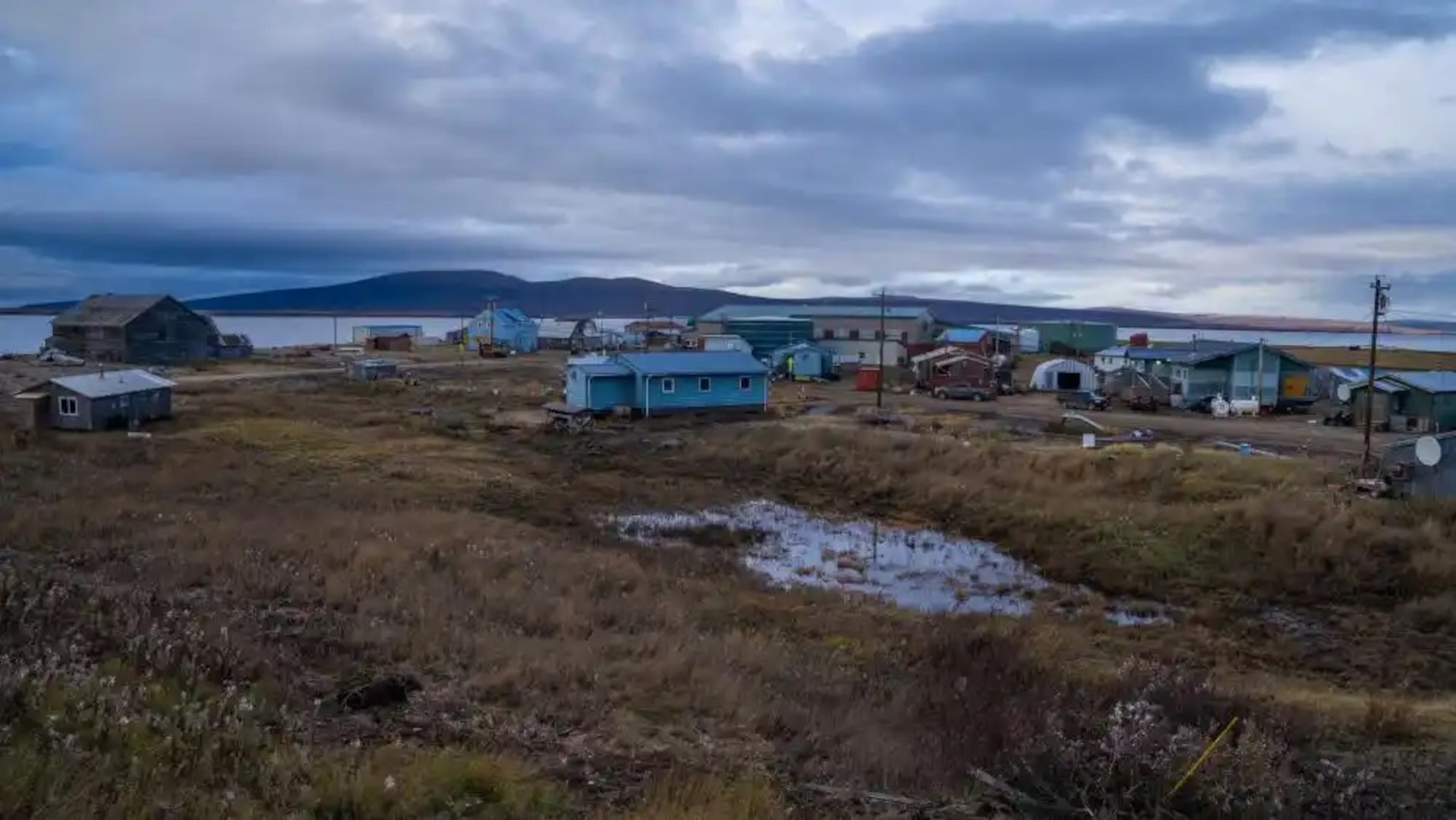 The aftermath of Typhoon Merbock in the village of Golovin, Alaska, Sept. 27, 2022. More than 130 members of the Alaska Organized Militia, which includes members of the Alaska National Guard, Alaska State Defense Force and Alaska Naval Militia, were activated following a disaster declaration issued Sept. 17 after the remnants of Typhoon Merbok caused dramatic flooding across more than 1,000 miles of Alaskan coastline. (Alaska National Guard photo by Pfc. Bradford Jackson)