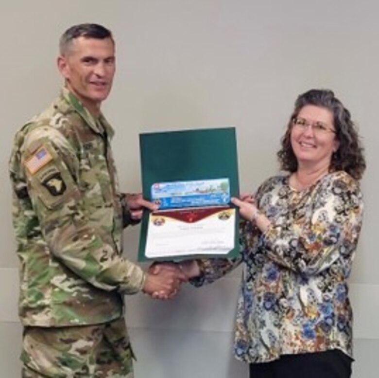 Congratulations to Operations Project Manager Vickie Watson on her selection as Memphis District Employee of the Month! 
Watson is credited for being proactive and coordinating with all 10 harbors and port authorities within the Memphis District’s area of responsibility (AOR), including key tenants at harbors as well as the U.S. Coast Guard, during the recent/ongoing low water conditions.