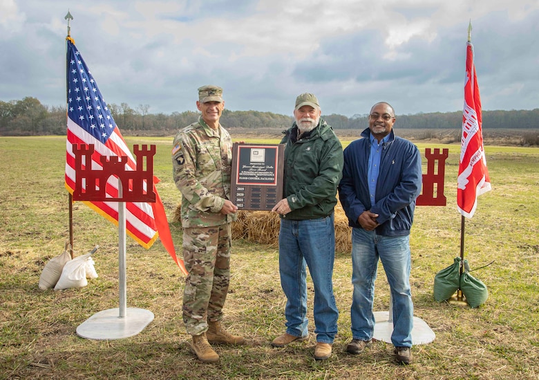 Memphis District Commander Col. Brian Sawser, district leadership, project delivery team members, and Project Partner Yazoo Mississippi Delta Levee Board, gathered for a ribbon cutting ceremony today, Nov. 15, 2022, to celebrate the completed Sherard Seepage Remediation Construction Project. 

Location: Coahoma County, Mississippi
Contract Amount: $1,800,000
Substantial Completion Date: Oct. 17, 2022
Contractor: Syte Corporation 
Project Partner: Yazoo Mississippi Delta Levee Board