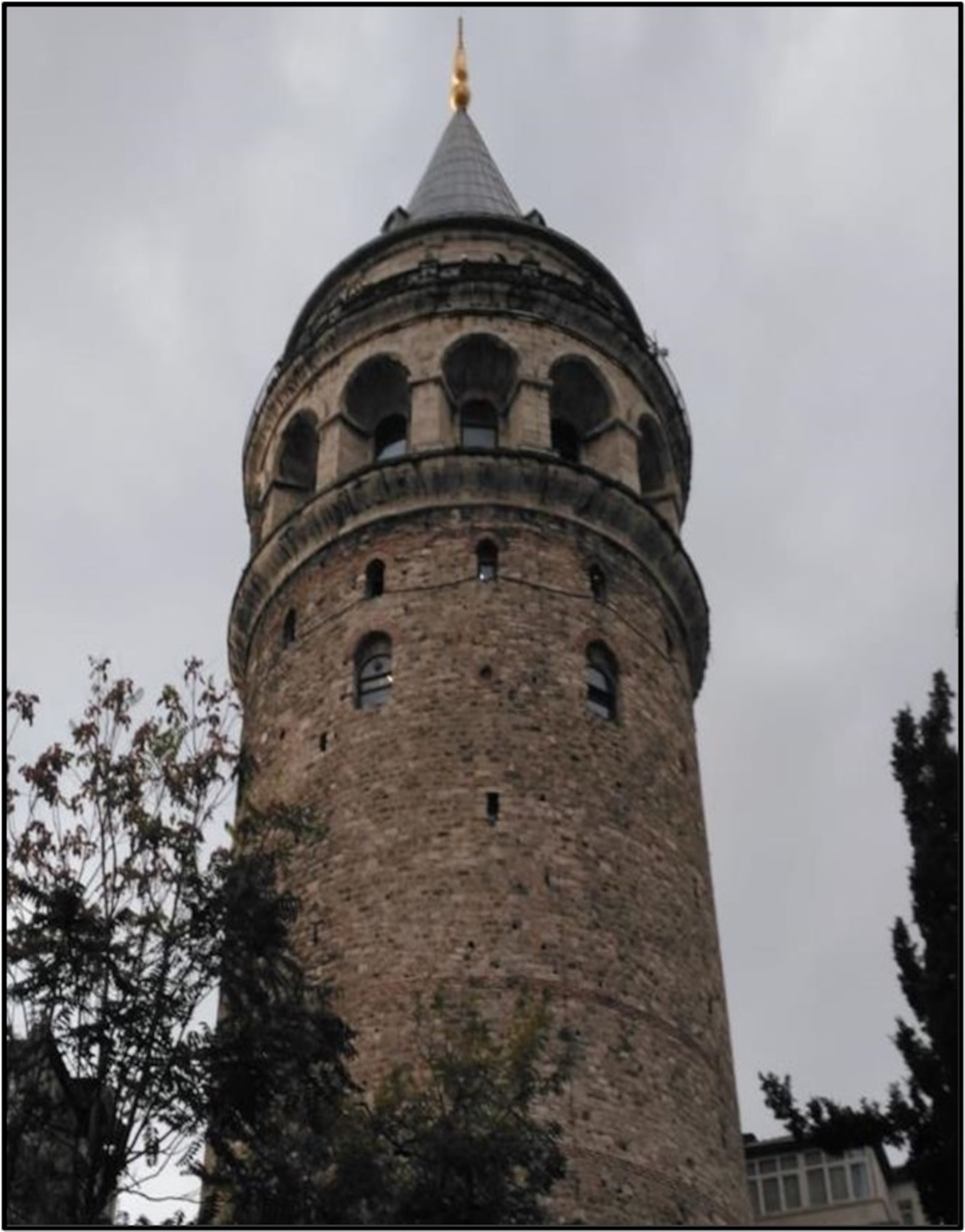 A view of the Galata Tower, overlooking the Bosphorus, just after İstiklal Street.  The Galata Tower, which was once used as a fire watch-tower, was built by the Genoese in the 14th century. (U.S. Air Force photo by Tanju Varlıklı)