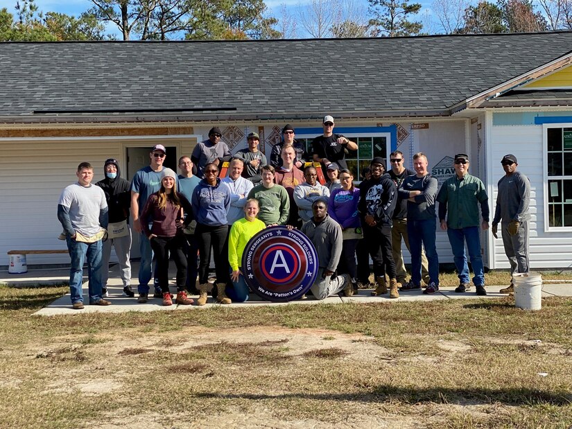 U.S. Army Central Engineers support Sumter Habitat for Humanity with a home building project and demolition work.
