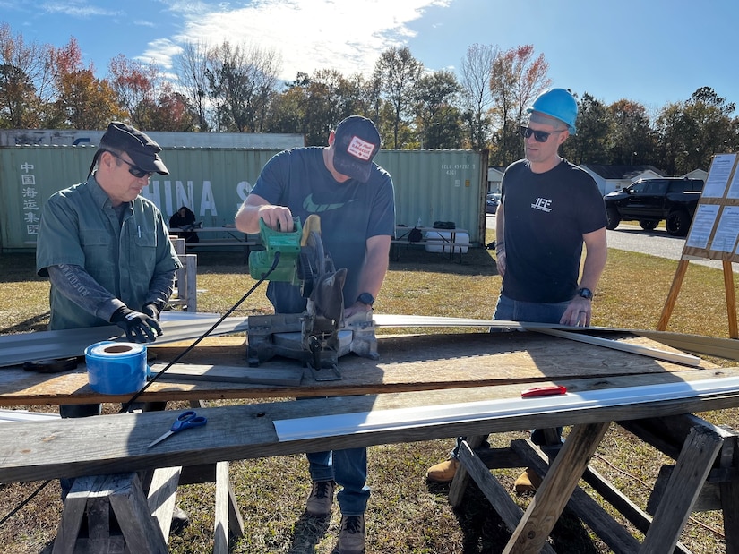 U.S. Army Central Engineers support Sumter Habitat for Humanity with a home building project and demolition work.