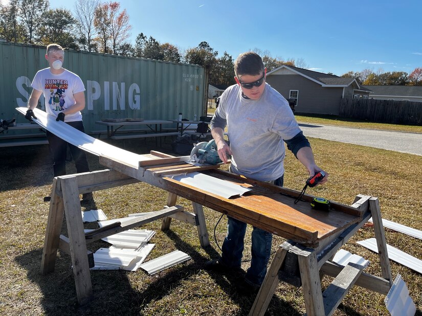 U.S. Army Central Engineers support Sumter Habitat for Humanity with a home building project and demolition work.