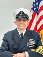 221205-N-N0443-3002 VIRGINIA BEACH, Va. (Dec. 5, 2022) Official portrait of Command Master Chief Michael A. Jones, Surface Combat Systems Training Command Hampton Roads.  (U.S. Navy photo)