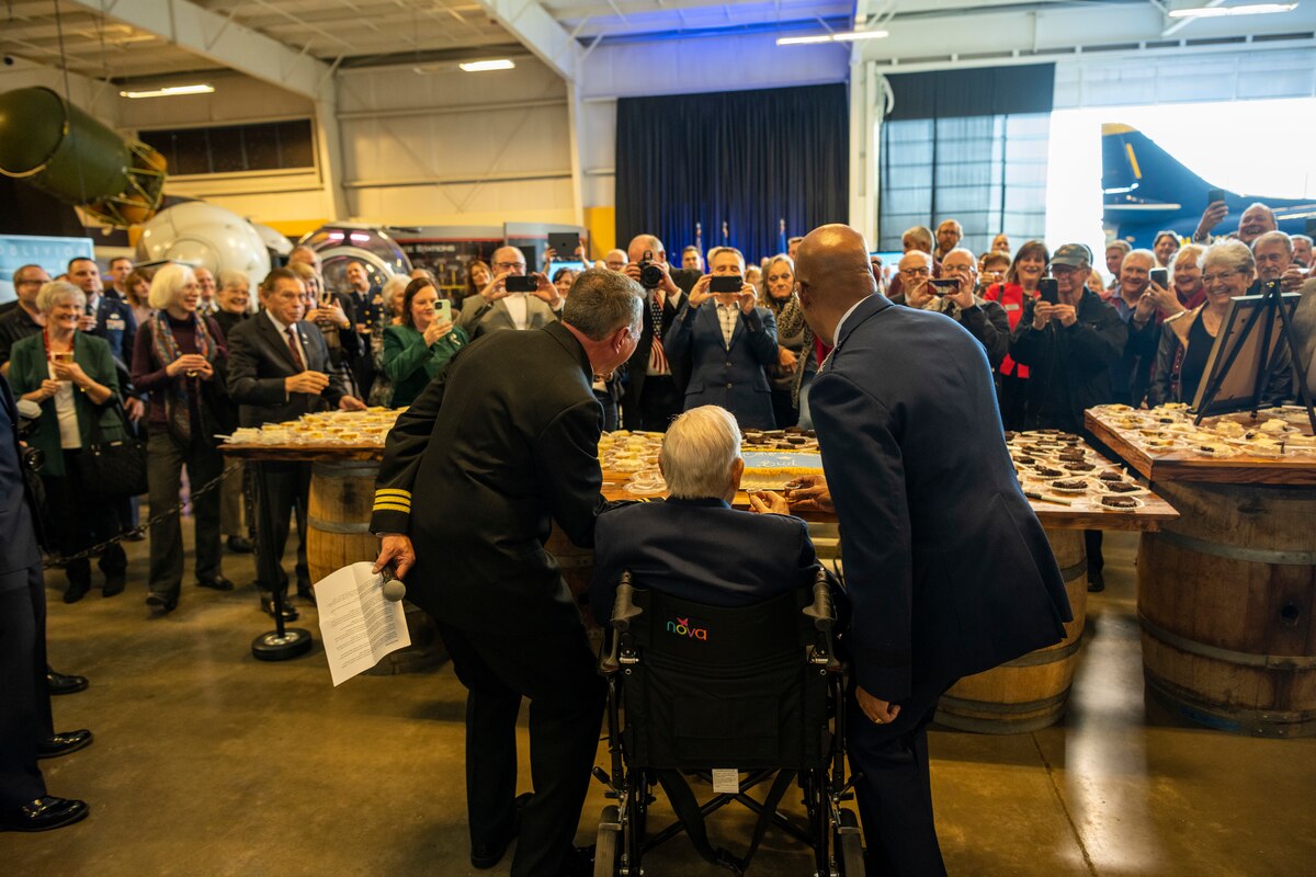 People gathered around together in celebration.